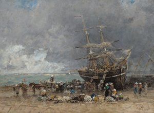 Return of the Terre-Neuvier by Eugene Louis Boudin