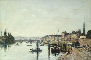 Rouen; The Seine and the Corneill Bridge
