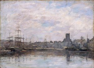 September Morning: Port of Fecamp by Eugene Louis Boudin