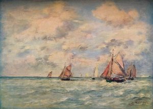 Sortie Des Barques A Trouville, 19th century