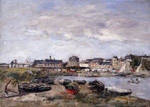 Trouville: View toward Deauville on Market Day by Eugene Louis Boudin