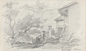 Women at a Well, Allinges by Eugene Louis Boudin