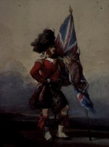 An Ensign of the 75th Highlanders by Eugene Louis Lami