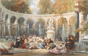 Society at the Bosquet de la Colonnade in the Garden of Versailles