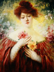 Girl with roses
