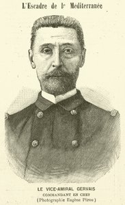 Vice-Admiral Gervais, Commander of the French Mediterranean Fleet by Eugene Pirou