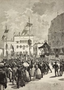 Unveiling of monument to Victor Emmanuel II in presence of Umberto I by Eugenio Maccagnani