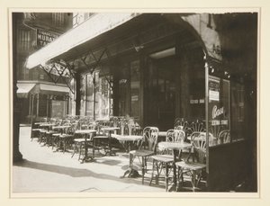Cafe - Avenue de la Grande Armee by Eugène Atget