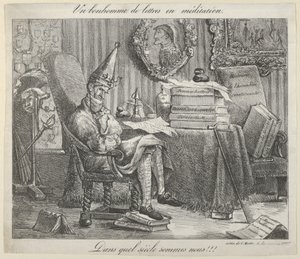A Literary Fellow Meditating, 1821
