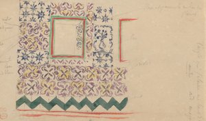 A Wall Decorated in Spanish Tiles by Eugène Delacroix