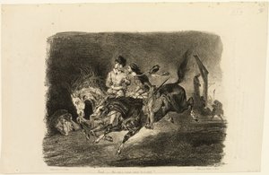 Faust and Mephistopheles Galloping Through the Night of the Witches