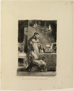 Faust in His Study by Eugène Delacroix