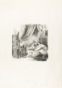 Fronte-boeuf and the Witch, from Ivanhoe by Eugène Delacroix