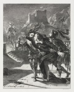 Hamlet: Hamlet Rushes to Follow the Ghost of His Father by Eugène Delacroix