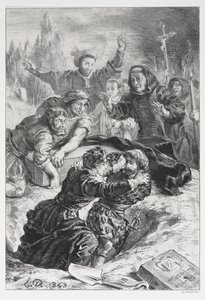 Hamlet: Hamlet and Laertes in the Grave of Ophelia by Eugène Delacroix