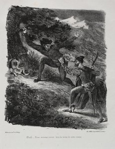 Illustrations for Faust: Faust and Mephistopheles in the Mountains of the Harz
