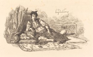 Jewish Woman of Algiers and a Street in Algiers by Eugène Delacroix