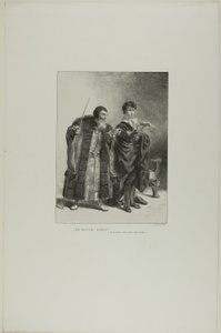 Polonius and Hamlet, plate 4 from Hamlet by Eugène Delacroix