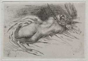 Study of a Woman Seen from the Back by Eugène Delacroix
