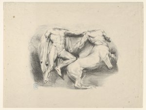 Theseus Conqueror of the Centaur Eurytus by Eugène Delacroix