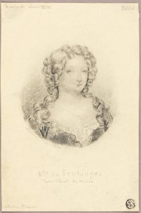 Medallion Portrait of Mlle de Fontanges by Eugène François Marie Joseph Devéria