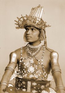 Portrait of a Sri Lankan Dancer with Embossed Silver Helmet, c.1890