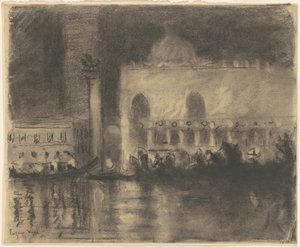 Memory of Venice: the Palazzo Ducale and the Piazzetta by Eugène Vail
