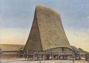 Common House (Town Hall) at Kontun Among the Mois Sedangs by European Photographer