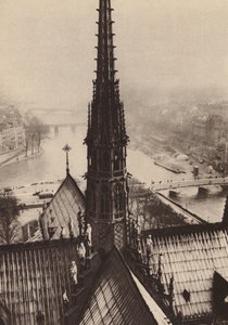 Paris: The Spire of Notre-Dame Seen from the Towers by European Photographer