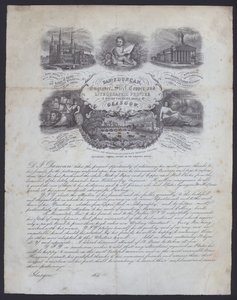Advertisement for engraver and lithographic printer, Daniel F Duncan of Glasgow by European School