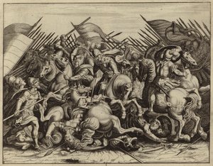 Alexander Fighting Demetrius and Jonathan Fighting Appolonius by European School