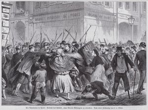 Attempt by a Mob to Free a Prisoner Being Escorted under Guard, Paris Commune by European School