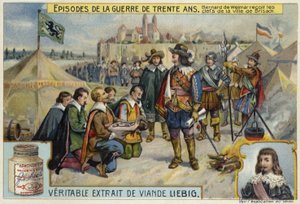 Bernard of Saxe-Weimar Receiving the Keys to the Town of Breisach, 1638 by European School