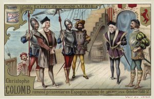 Christopher Columbus Taken Back to Spain as a Prisoner, October 1500 by European School