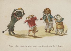 Comic dogs by European School