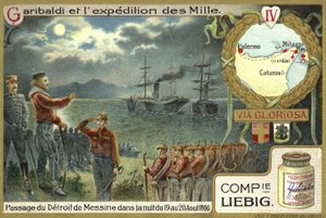 Crossing of the Straits of Messina in the night of 19-20 August 1860 by European School