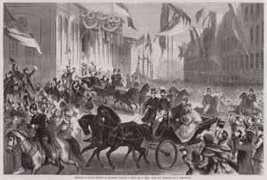 Crowds Welcoming Kaiser Wilhelm I of Germany at Berlin Station by European School