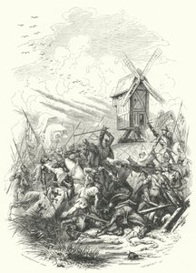 Death of John of Bohemia at the Battle of Crecy by European School