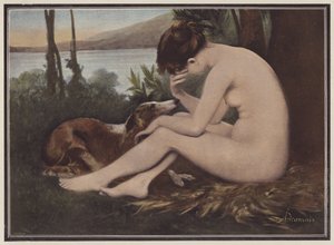 Echo, Mourning Her Rejection by Narcissus by European School