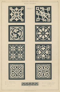 Examples of Inlaid Pavement from the Baptistery and the Church of San Miniato al Monte, Florence, and the Cathedral of Lucca, Italy by European School