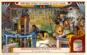 Final Farewell to a Dead Egyptian Pharaoh in His Tomb by European School
