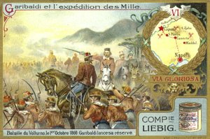 Garibaldi commits his reserves, Battle of Volturnus, Italy, 1 October 1860 by European School
