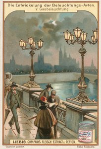 Gas Lights, Liebig Card, Early 20th Century by European School