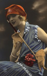 Girl Holding a Cane by European School