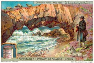Granite bridge on the island of Bornholm in the Baltic by European School
