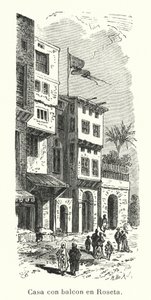 House with Balcony in Rosetta, Egypt by European School