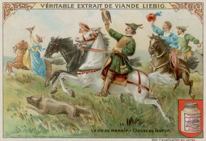Hunting with Falcons by European School
