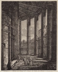 Interior of the Portico of the Temple of Vesta, Rome, Italy by European School