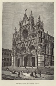Facade of the Cathedral of Siena by European School