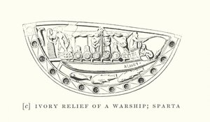 Ivory Relief of a Warship; Sparta by European School